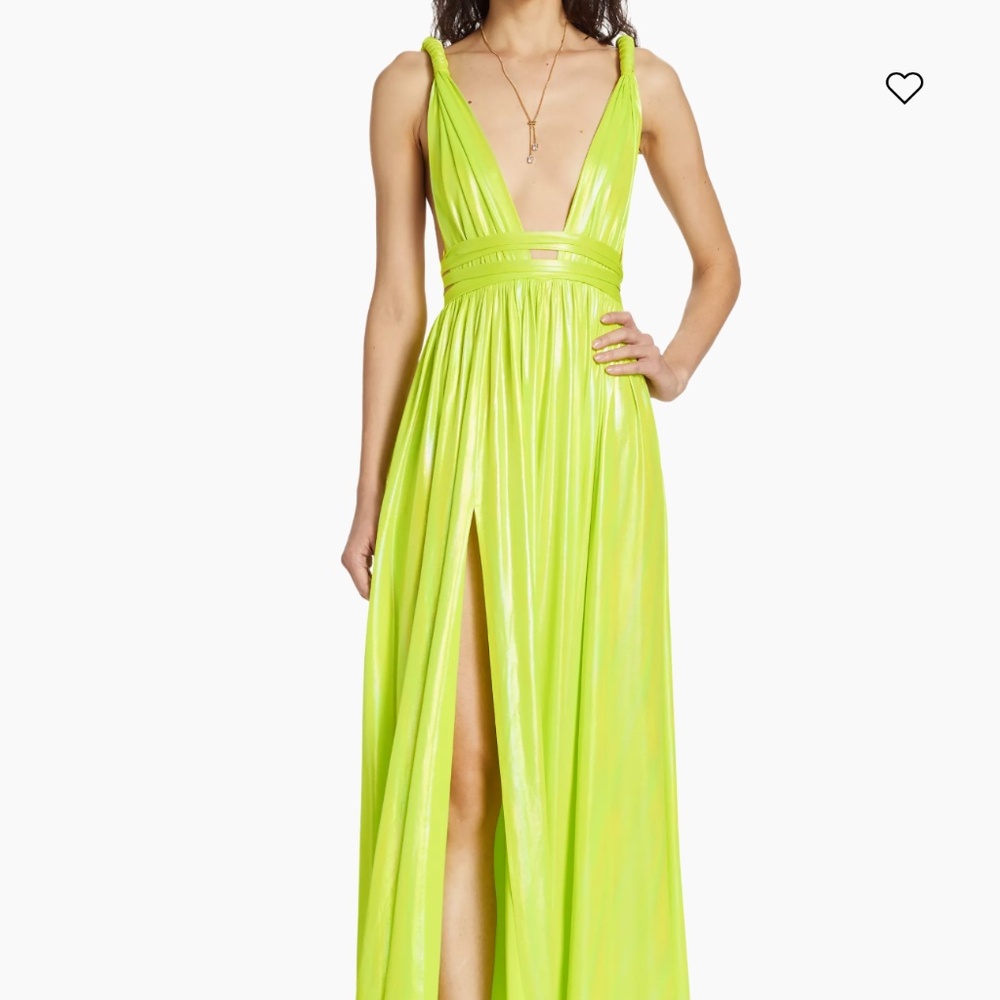 Goddess Metallic Floor- length Gown